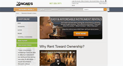 Desktop Screenshot of kincaidsmusic.com